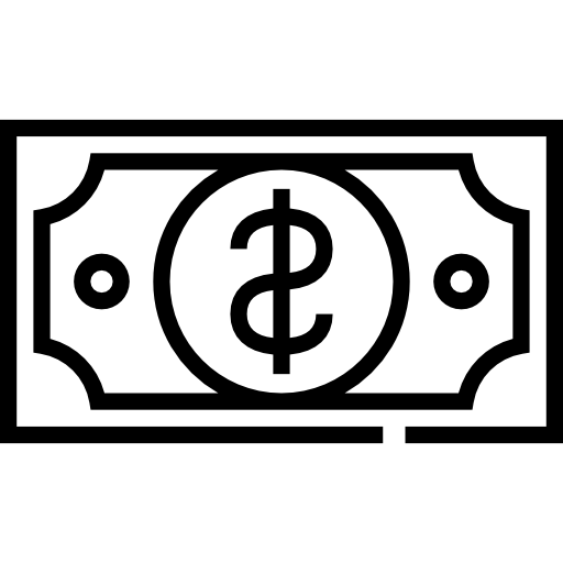 一美元纸币的图标.